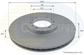 COMLINE ADC0346V - DISCO PEUGEOT, MITSUBISHI