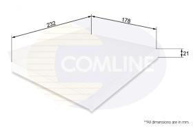 COMLINE EKF103 - FILTRO HABITÁCULO FIAT, LANCIA, CHRYSLER, DELTA