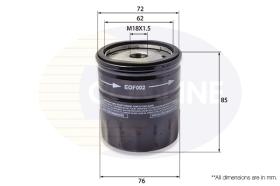COMLINE EOF002 - FILTRO ACEITE FORD, OPEL, VAUXHALL, ROVER, CHEVROLET, SAAB,