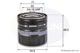 COMLINE EOF046 - FILTRO ACEITE FORD, OPEL, PEUGEOT, RENAULT, ROVER, FIAT, NIS