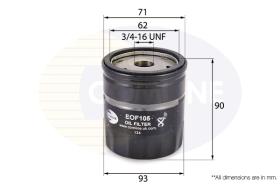 COMLINE EOF105 - FILTRO ACEITE RENAULT, FIAT, SEAT, LOTUS