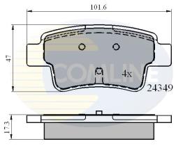 COMLINE CBP01528 - PASTILLAS OPEL, VAUXHALL, FIAT, ABARTH