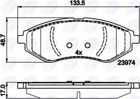 COMLINE CBP01598 - PASTILLAS CHEVROLET, DAEWOO