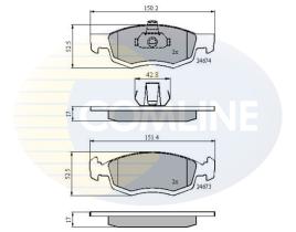 COMLINE CBP01791 - PASTILLAS RENAULT, DACIA