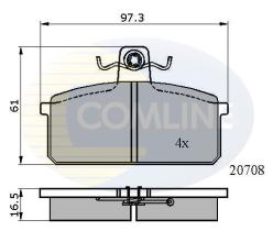 COMLINE CBP0204 - PASTILLAS SEAT, SUZUKI, LANCIA, SAAB, DELTA