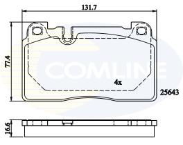 COMLINE CBP02302 - PASTILLAS AUDI, PORSCHE