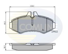 COMLINE CBP0480 - PASTILLAS MERCEDES-BENZ