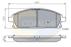 COMLINE CBP0591 - PASTILLAS NISSAN