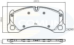 COMLINE CBP06039 - PASTILLAS VOLKSWAGEN, PORSCHE