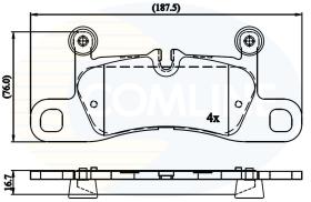 COMLINE CBP06048 - PASTILLAS VOLKSWAGEN, PORSCHE