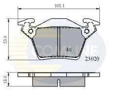 COMLINE CBP0888 - PASTILLAS MERCEDES-BENZ