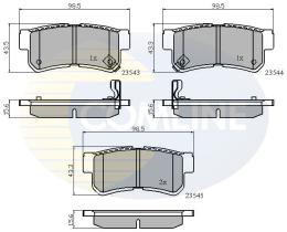 COMLINE CBP31126 - PASTILLAS HYUNDAI, DAEWOO, SSANGYONG