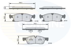 COMLINE CBP36096 - PASTILLAS JEEP, DODGE