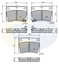 COMLINE CBP3775 - PASTILLAS MITSUBISHI