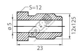 goer RM9040X - SET 10 RACORES MACHO 12X125 TUBO Ø5