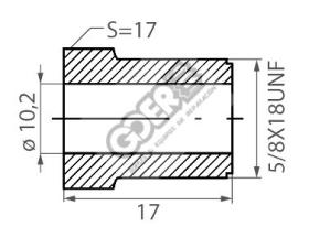 goer RM4265 - RACOR MACHO 5/8X18UNF TUBO Ø10,2