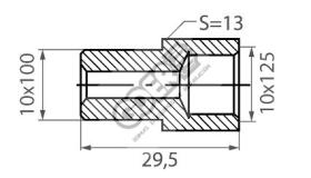 goer RR0137 - RACOR REDUCTOR H10X125 - M10X100