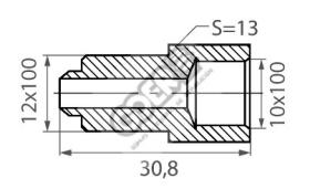 goer RR0229 - RACOR REDUCTOR H10X100 - M12X100