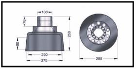 RECAMBIO FRENO INDUSTRIAL TF67328 - TAMBOR DE FRENO CESAB Ø 250