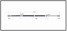 RECAMBIO FRENO INDUSTRIAL CA00612 - CABLE DE FRENO PGS