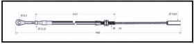 RECAMBIO FRENO INDUSTRIAL CA00623 - CABLE DE FRENO HYSTER