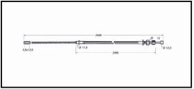 RECAMBIO FRENO INDUSTRIAL CA00636 - CABLE DE FRENO KOMATSU