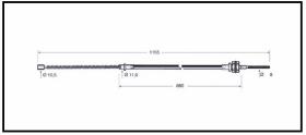 RECAMBIO FRENO INDUSTRIAL CA00650 - CABLE DE FRENO NYK