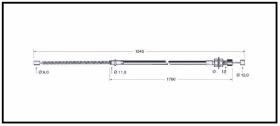 RECAMBIO FRENO INDUSTRIAL CA00654 - CABLE DE FRENO KOMATSU