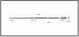 RECAMBIO FRENO INDUSTRIAL CA00658 - CABLE DE FRENO YALE-JUNGHEINRICH