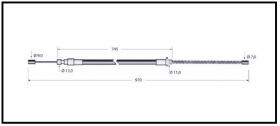 RECAMBIO FRENO INDUSTRIAL CA00670 - CABLE DE FRENO HYSTER