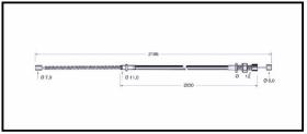 RECAMBIO FRENO INDUSTRIAL CA00692 - CABLE DE FRENO YALE-JUNGHEINRICH