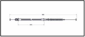 RECAMBIO FRENO INDUSTRIAL CA00693 - CABLE DE FRENO TOYOTA