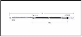 RECAMBIO FRENO INDUSTRIAL CA00698 - CABLE FRENO TOYOTA