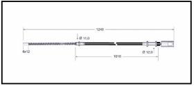 RECAMBIO FRENO INDUSTRIAL CA00699 - CABLE DE FRENO TOYOTA