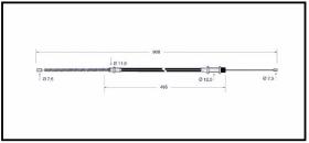 RECAMBIO FRENO INDUSTRIAL CA00702 - CABLE DE FRENO TOYOTA