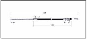 RECAMBIO FRENO INDUSTRIAL CA00703 - CABLE DE FRENO TOYOTA