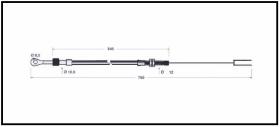 RECAMBIO FRENO INDUSTRIAL CA00716 - CABLE DE FRENO LUGLI