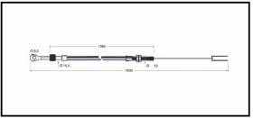 RECAMBIO FRENO INDUSTRIAL CA00719 - CABLE DE FRENO LUGLI