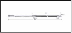 RECAMBIO FRENO INDUSTRIAL CA00727 - CABLE DE FRENO YALE-JUNGHEINRICH