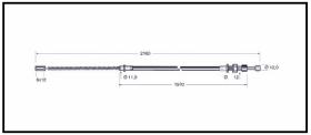 RECAMBIO FRENO INDUSTRIAL CA00728 - CABLE DE FRENO MITSUBISHI