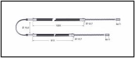 RECAMBIO FRENO INDUSTRIAL CA00743 - CABLE DE FRENO OM