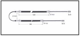 RECAMBIO FRENO INDUSTRIAL CA00748 - CABLE DE FRENO OM