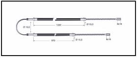 RECAMBIO FRENO INDUSTRIAL CA00749 - CABLE DE FRENO OM