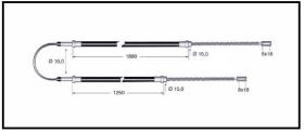 RECAMBIO FRENO INDUSTRIAL CA00751 - CABLE DE FRENO OM