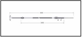 RECAMBIO FRENO INDUSTRIAL CA00761 - CABLE DE FRENO MITSUBISHI