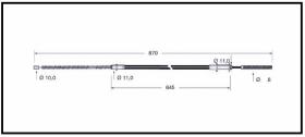 RECAMBIO FRENO INDUSTRIAL CA00769 - CABLE DE FRENO KOMATSU