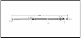 RECAMBIO FRENO INDUSTRIAL CA00777 - CABLE DE FRENO NISSAN