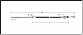 RECAMBIO FRENO INDUSTRIAL CA00796 - CABLE DE FRENO TOYOTA