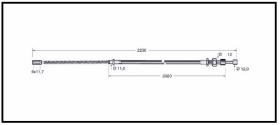 RECAMBIO FRENO INDUSTRIAL CA00798 - CABLE DE FRENO KOMATSU