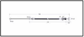 RECAMBIO FRENO INDUSTRIAL CA00805 - CABLE DE FRENO NISSAN